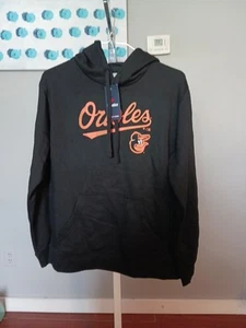 Men's Black Baltimore Orioles Team Lockup Pullover Hoodie - Picture 1 of 4