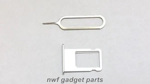 New "SILVER"  Sim Card Tray Holder + Pin Replacement for iPhone 6+ PLUS 5.5" US - Picture 1 of 2