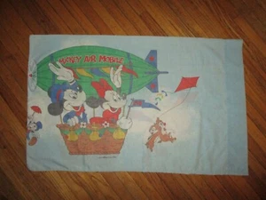 Vintage Disney Mickey Mouse LUFT MOBILER KISSENBEZUG Chip Dale Minnie Jiminy Cricket - Bild 1 von 4