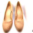 CL  by Laundry Women's Nima Closed Toe Wedge Heel Pumps Size 11M Beige (A87)