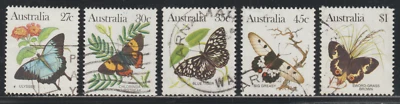 Australia 1983 SC# 875 - 880 - Butterflies Five different stamps Used Lot # 140 - Image 1 of 2