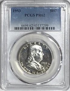 PROOF 1953 Franklin Half Dollar PCGS PR62 Some Toning VPQ - Picture 1 of 5