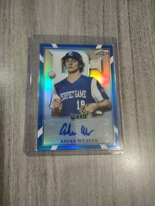 2021 Leaf Perfect Game Aidan Weaver BLUE Metal AUTO ALL AMERICAN 20/30