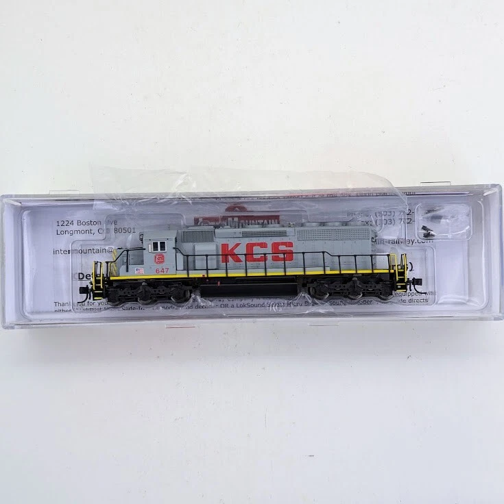 InterMountain 69332S-03 N Scale SD40-2 Locomotive w/Sound - KCS Gray # 647 - Image 1 of 3