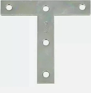 National Hardware T-Stück Platte 4 x 4 Stahl verzinkt mit Schrauben - Bild 1 von 2