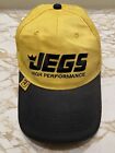 JEGS High Performance Yellow/Black Ball Cap Adjustable Self Adhesive Strap Auto