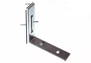 Corner Brace Angle Bracket 63mm X 16mm X 2mm 5mm Hole BZP Pack Of 4 - Picture 1 of 1
