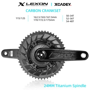 151mm Rennrad Vollcarbon Kurbeln Superlight Fahrradkurbeln 24mm Titan Spindel - Bild 1 von 31