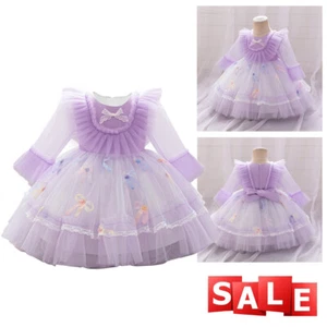 Elegantes Hochzeit Prinzessin Mädchen Kleid Blumenmädchen Tutu Spitze Party Kinder Kleidung - Bild 1 von 12