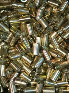 100 x 5/16" R2A Hydraulic Skive Ferrule Hose Pipe Crimp Steel Swage Swaged Clamp - Picture 1 of 2