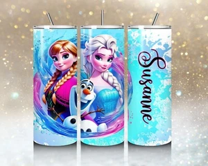 Vaso Elsa Frozen y personalizable con nombre, vaso térmico 12oz - Imagen 1 de 7