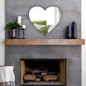 Acrylic Mirror Strong Shatter Resistant Sharp Reflection No DIY Heart Shaped - Picture 1 of 5