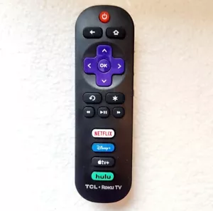 TCL ROKU Remote Control with Netflix/Disney+/AppleTV/Hulu shortcut buttons - Picture 1 of 1