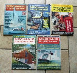 Lot of 5 Issues MECHANICS ILLUSTRATED 1967-69 Vintage - Picture 1 of 6