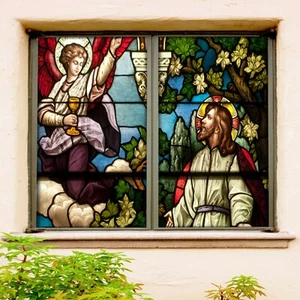 3D Red Angel Wings P11 Window Film Print Sticker Cling Stained Glass UV Block Am - Picture 1 of 11