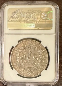 1929 NGC AU55 Great Britain 1 Crown 4,994 Minted DONT HESITATE TO MAKE AN OFFER - Picture 1 of 2