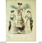 Gravure de mode Le Moniteur 1901 n°18 (Fabriques Veloutine Fay)