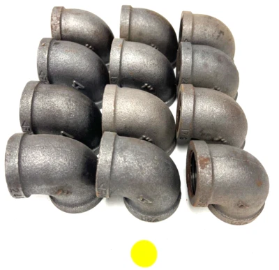 ANVIL BLACK 1" MALLEABLE IRON 90° ELBOW LOT OF 12 - Image 1 of 4
