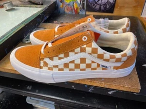 Vans Old Skool Pro Checkerboard Golden Oak Size US 11.5 Men's New VN000ZD4UZW - Imagen 1 de 7