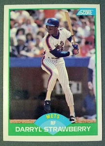 MLB New York Mets Darryl Strawberry 1989 Score Trading Card #10 - Picture 1 of 5