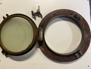 Original Hublot der englischen Marine 19. Jahrhundert Bronze massiv RAINHILL Kunst - Bild 1 von 12