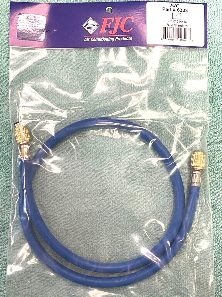 FJC Products, Refrigeration, Air Conditioning Hose, 36" Blue, 1/4" x 1/4", 6333