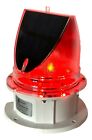 Marine Solar Warning Light - PRO RED LED Marine Dock Barge Safety Beacon Light