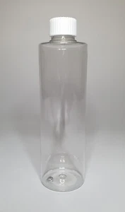Empty 200ml PET Plastic Cylindrical Bottles And White Screw On Top *ANY AMOUNT* - Picture 1 of 1