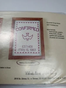 Christian Stitchery Punto de Cruz Kit-Confirmación 5" x 7" NUEVO - Imagen 1 de 3