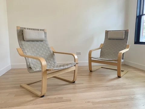 Vintage Limited Edition Noboru Nakamura For Ikea Aalto Poang Chairs Cover