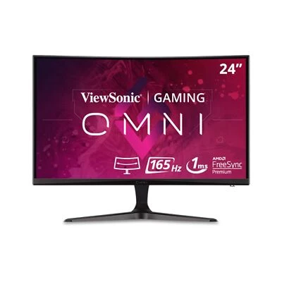 ViewSonic Omni VX2418C 24 Inch 1080p 1ms 165Hz Curved Gaming Monitor with AMD... - Image 1 of 4