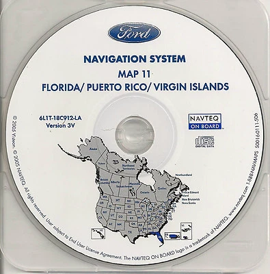 2005 2006 2007 Ford Escape Hybrid Navigation CD Map Coverage FLorida Puerto Rico - Image 1 of 2