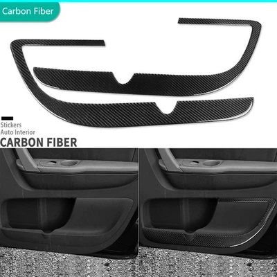 Cubierta de panel antipatadas de puerta trasera de fibra de carbono real para Chevrolet Traverse 2009-17 Foto 1 de 4