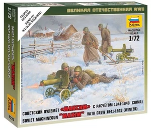 Zvezda 1/72 Soviet Machine Gun with Crew (Winter Uniform) # 6220 - Plastic Mo... - Picture 1 of 1