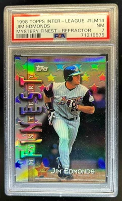 1998 Topps Jim Edmonds Mystery Finest Refractor #ILM14 PSA 7 - Image 1 of 2