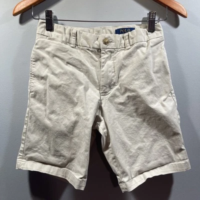 Polo Ralph Lauren Straight Fit Classic Boys Size 12 Beige Chino 8” Shorts - Image 1 of 4