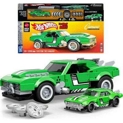 Mattel Brick Shop Hot Wheels Custom 68 Camaro Building Toy Kit for Collectors - Image 1 of 4
