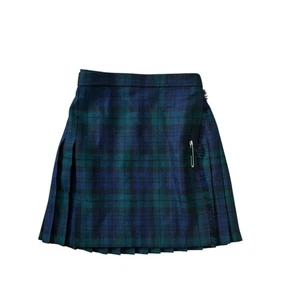 Falda escocesa Highland Home Industries hecha en Escocia 100 % lana virgen tartán verde/azul - Imagen 1 de 8