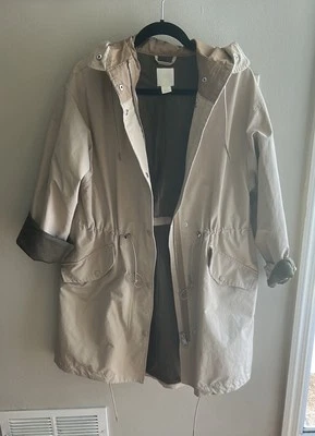 Chaqueta larga con capucha para mujer H&M Foto 1 de 4