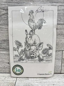 Bauernhoftiere Stapel unmontiert Lg. Stempel IMPRESSION OBSESSION #H1937 Neu! - Bild 1 von 3
