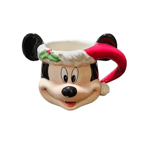 DISNEY PARKS Santa Hat Mickey Mouse Christmas Mug 3 inch - Picture 1 of 7