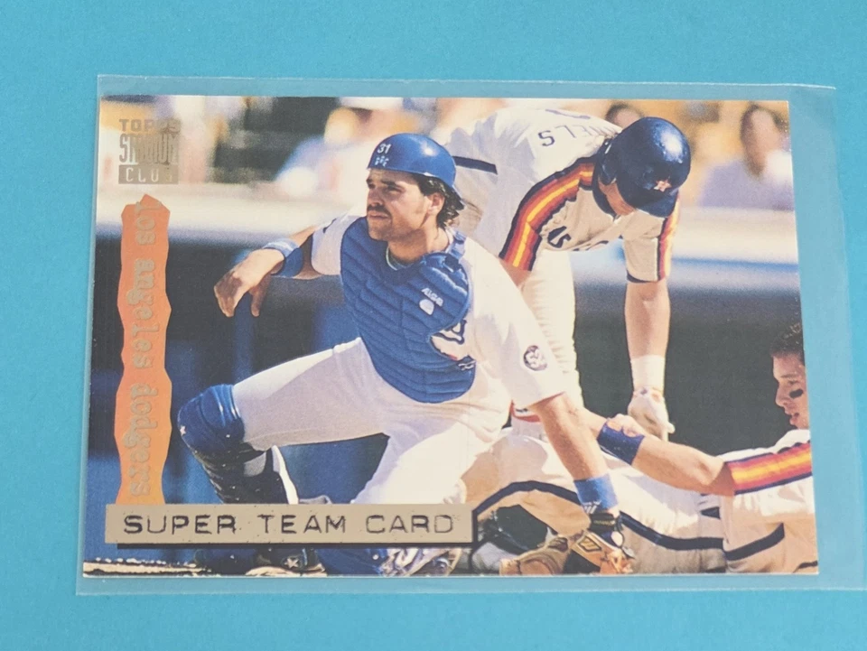 1994 Stadium Club Super Teams #7 Mike Piazza LA Dodgers BASEBALL Card I2 - Image 1 of 2