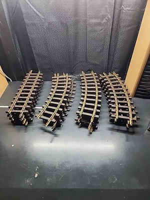 LOT of 12 Vintage LGB 1100 Curved Track 4 Straight Brass G Scale  - Image 1 of 4