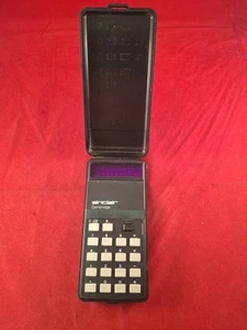 Vintage 1970s Sinclair Cambridge Calculator & Case See Description Bl - Picture 1 of 5