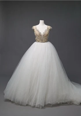 NEW Calla Blanche Wedding Dress Size 8 - Image 1 of 4