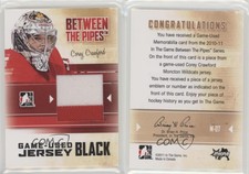 2010-11 ITG Between the Pipes Game-Used Black Jersey /120 Corey Crawford #M-07