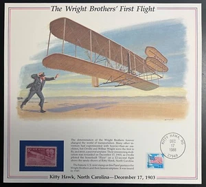 THE WRIGHT BROTHERS' FIRST FLIGHT 1903 - USPS Commemorative Kitty Hawk, NC - Picture 1 of 1