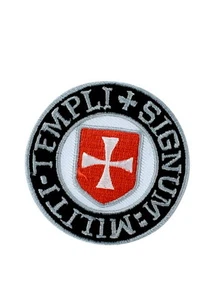 patch iron embroidered crusader knights templar cross army chrisitan religious - Picture 1 of 1