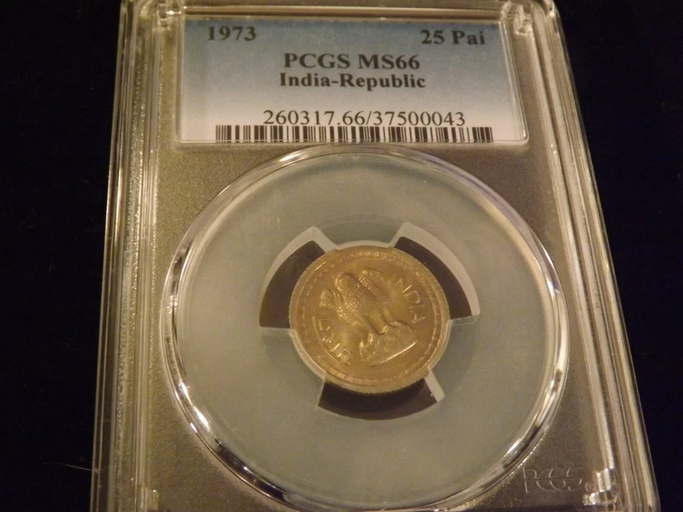 1973    25 Pai          India            PCGS   MS 66 - Image 1 of 2