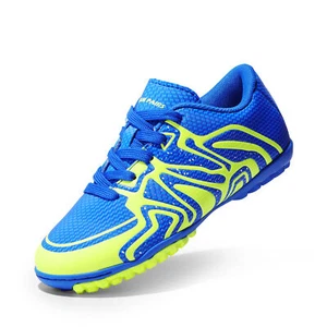 Boys Girls Soccer Shoes Youth Indoor Turf Soccer Cleats Lace Up Athletic Shoes - Picture 1 of 14